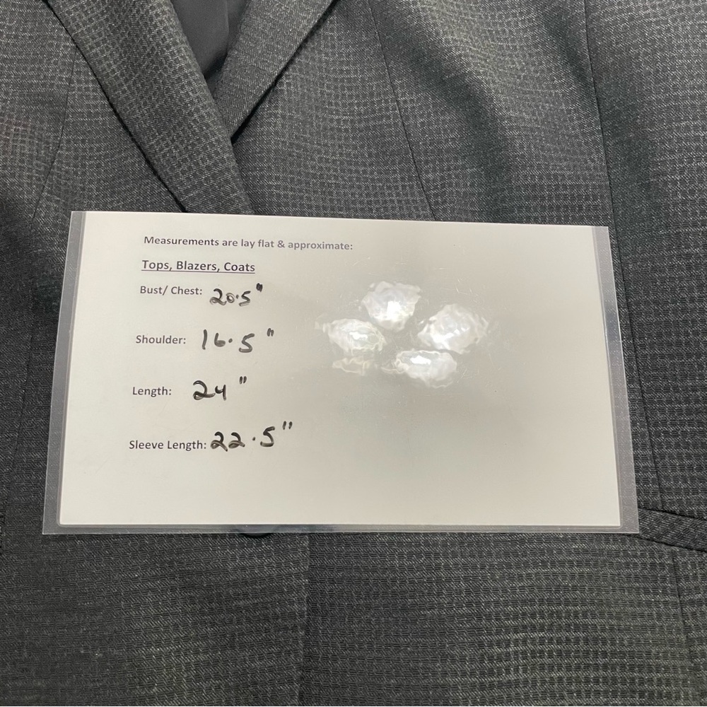 Classiques Entier Gray Patterned Two Button Blazer Jacket Sz 14 Career Workwear - Picture 10 of 12
